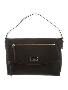 kate spade Black Shoulder Tote with Gold Accents